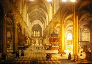 Pieter Neefs Interior of Antwerp Cathedral oil painting artist